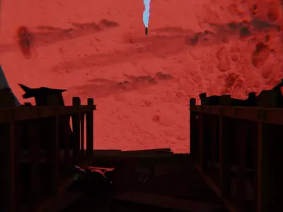 arcane red moon scene 3D model