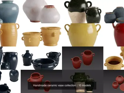 Handmade ceramic vase collection