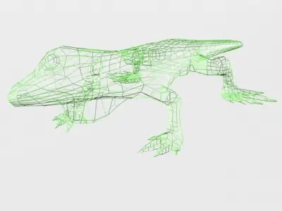 Anole Lizard  - Carolina anole Low-poly 3D model