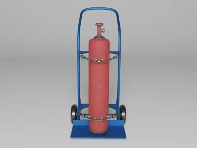 Gas Cylinder Low-poly 3D model