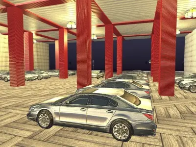 Car Factory Low-poly 3D model