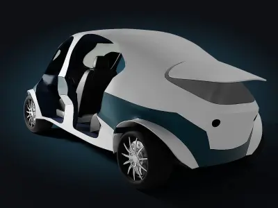 Electro car beetle 3D model