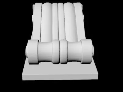 carved pilaster 3D model