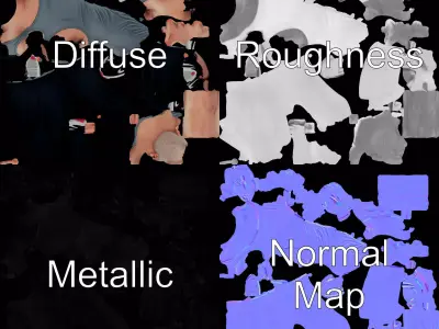 Casual Athletic Outfit model pack Low-poly 3D model