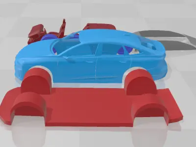 Audi A6 Sportback e-tron 2025 - Separate Parts STL Model 3D print model