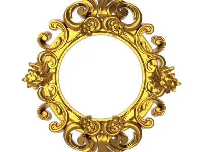 carved frame 3D model 11