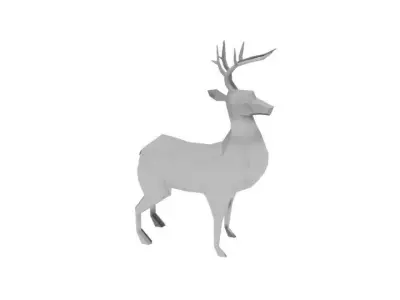 Lowpoly Deer Low-poly 3D model
