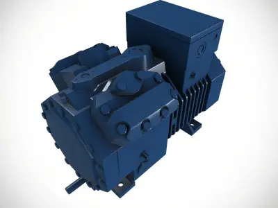 Heavy Duty Motor Low-poly 3D model