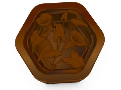 Ring box with two different decor 3D model