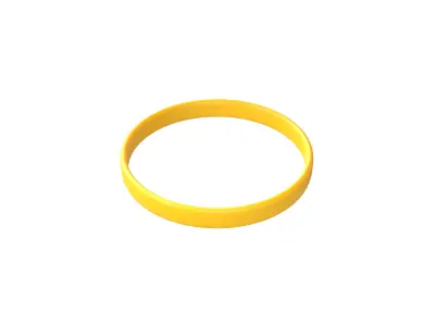 Silicone Wristband v1 003 Low-poly 3D model