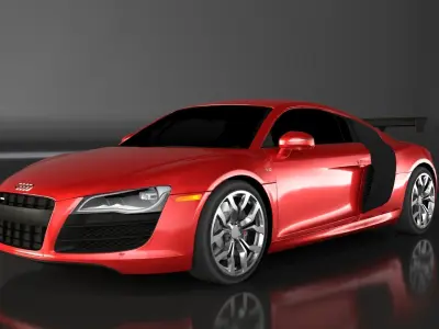 Audi R8 Low Poly game ready VR AR Low-poly 3D model