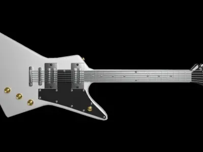 Low Poly - Electro Guitar Low-poly 3D model