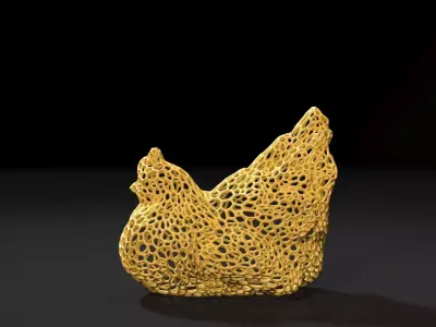 Chicken figure 3D print model