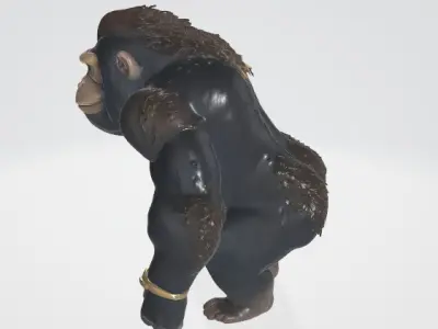 Majestic Tribal Ape - Stylized 3D Model 3D model