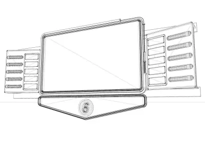 3D-Video-Board-Screen-Broadcast power lab tv screen 3D model