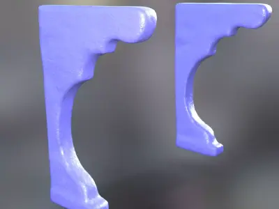 Stone Corbel Medieval Architectural 3D model