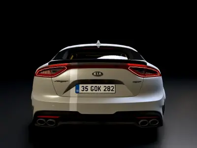 KIA Stinger GT With Wide Body Kit 3D 3D model