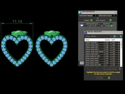 Jewelry Earring 3D print model