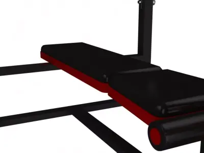 Weight Bench Low-poly 3D model
