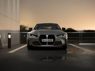 Car Render Scene - Rooftop parking - Corona render Low-poly 3D model