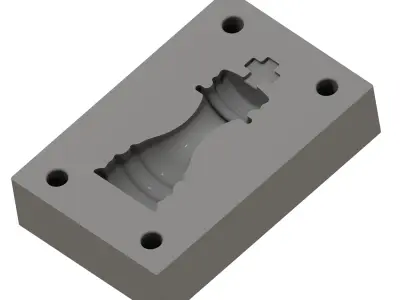 Chocolate Mold Chess King 3D print model