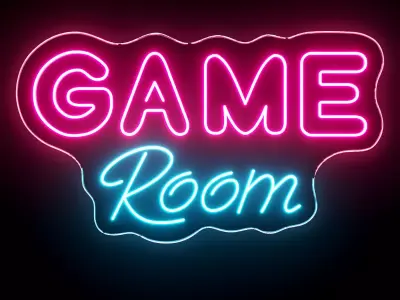 Game Room Neon Sign 3D model