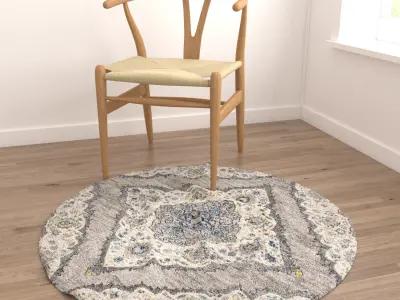 Round Rug Set 168 3D model