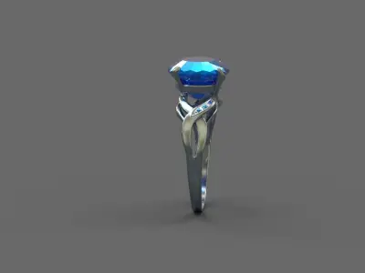 High-Quality 3D Ring Model Low-poly 3D model 14