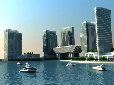 Sowwah Square - Abu Dhabi 3D model