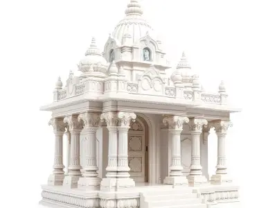 Ivory Temple Architecture model pack Low-poly 3D model