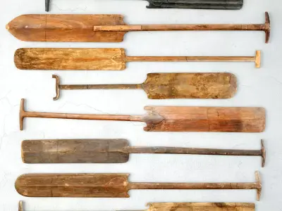 Boating Oars From Kerala 3D model