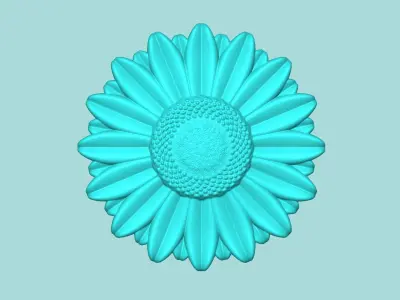 Sunflower 02 - Silicone Mold Maker - Template 3D print model