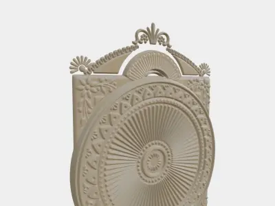 Wooden Clock Decor For Wood Carving 3D print model 2