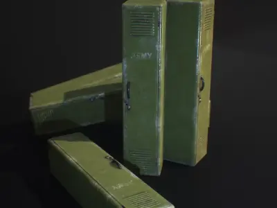 PBR Metal Locker - Texture Variation Low-poly 3D model