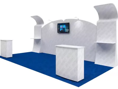 Exhibition booth 10x20ft 3DM011 3D model