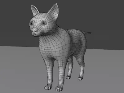 Low-poly Cat Low-poly 3D model purchase