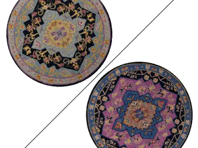 Round Rug Set 38 3D model
