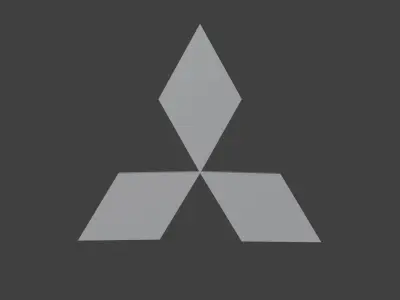 Mitsubishi emblem Low-poly 3D model