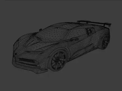 Bugatti 110 3D Model Low-poly 3D model