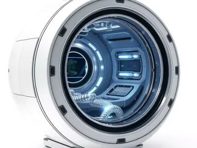 Futuristic MRI Machine Model Pack Low-poly 3D model