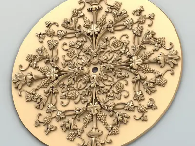 Round rosette 047 3D model