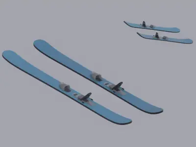 Skis model 3D model