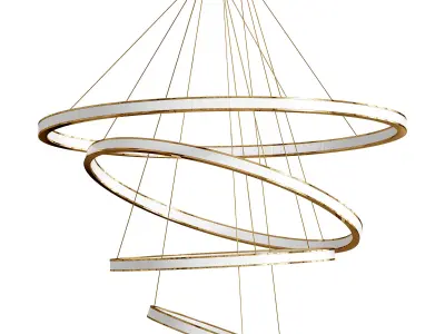 ARO Cluster Ring Chandelier By Ocl 3D model