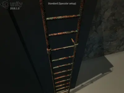 Rust ladders set Free low-poly 3D model