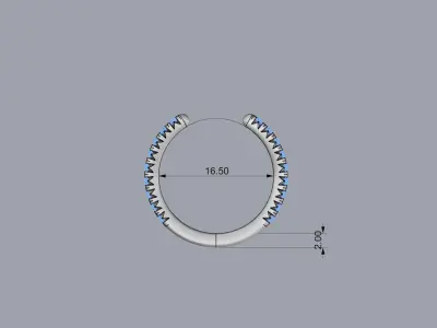 half coverage partly ring 3D print model