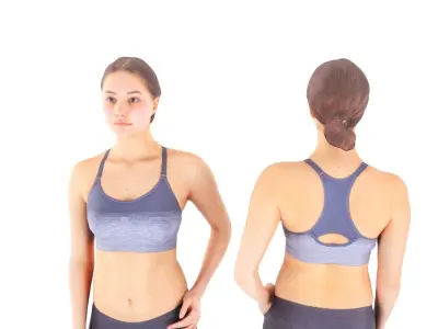 Female sport  21 Low-poly 3D model