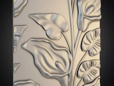 3d Wall 02 Calla 3D model