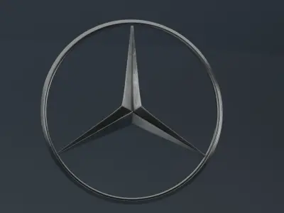 Mersedes Benz Emblem Logo 3D model