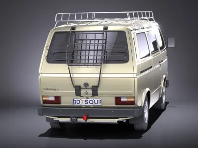 Volkswagen T3 Passenger 1979 - 1988 VRAY 3D model