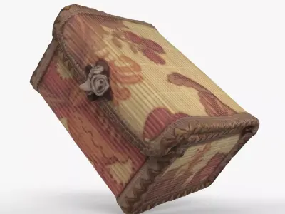 Photorealistic 3D scan of jewelry box Low-poly 3D model